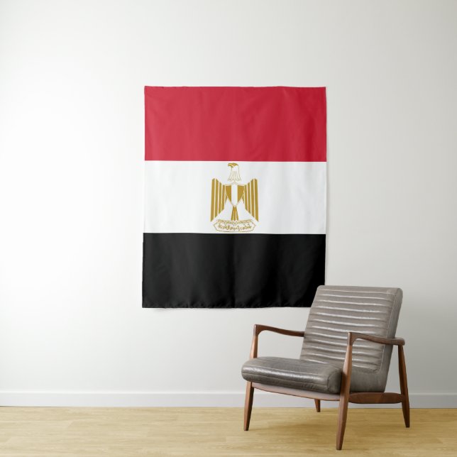Tenture Drapeau de l'Égypte (En situation)