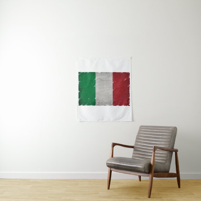 Tenture drapeau de l'Italie  (En situation)