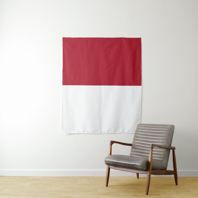 Tenture Drapeau de Monaco (En situation)