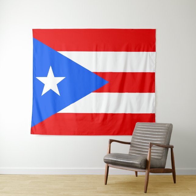 Tenture Drapeau de Porto Rico (En situation (horizontale))