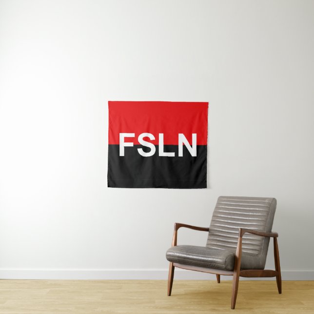 Tenture Drapeau du FSLN (En situation (horizontale))