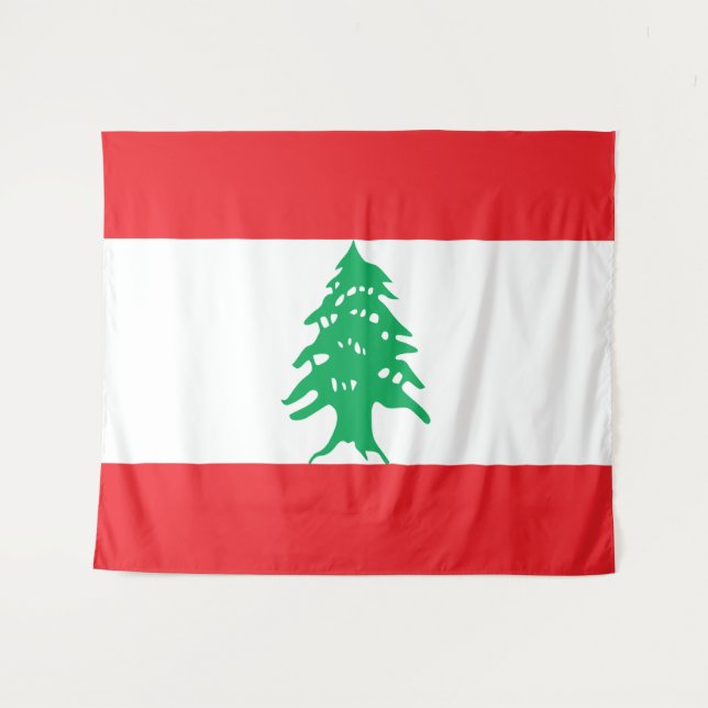 Tenture Drapeau du Liban (Devant (Horizontal))