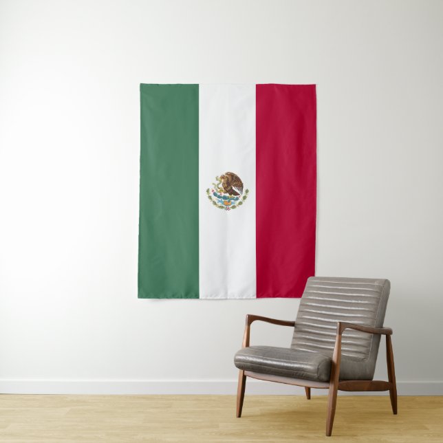 Tenture Drapeau du Mexique (En situation)