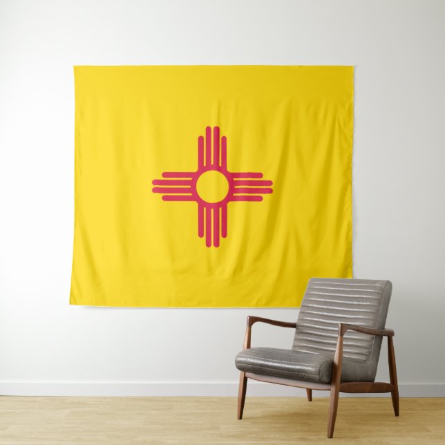 Tenture Drapeau du Nouveau-Mexique (En situation (horizontale))