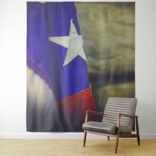Tenture Drapeau du Texas Rustique Lone Star State USA