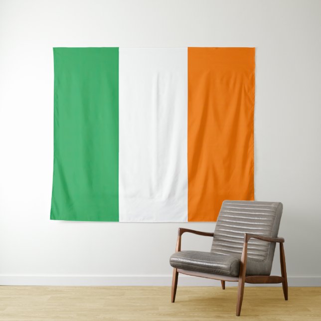Tenture Drapeau Irlande Tricolore (En situation (horizontale))