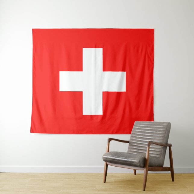 Tenture Drapeau Suisse (En situation (horizontale))