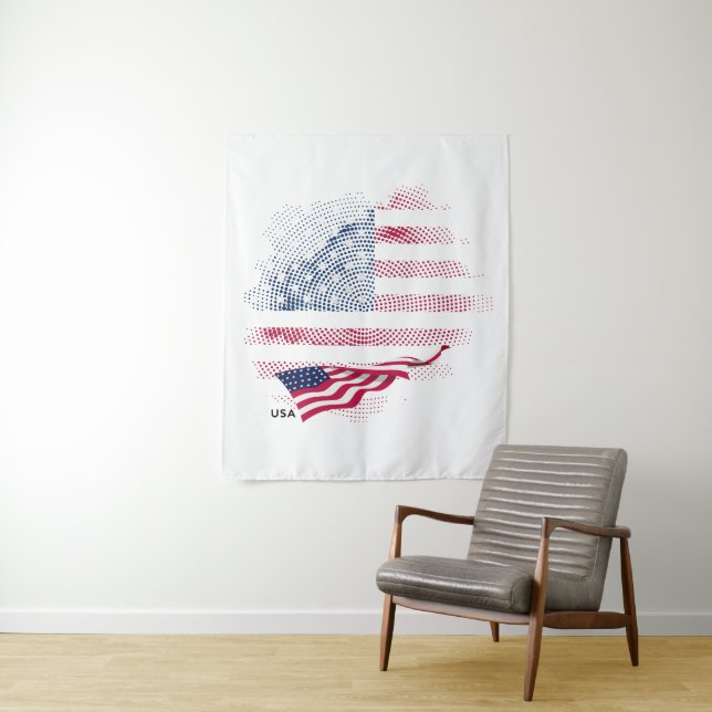 Tenture Drapeau USA (En situation)
