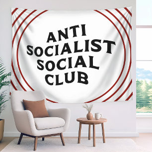 Tenture Drôle Anti Socialiste Social Club Socialisme