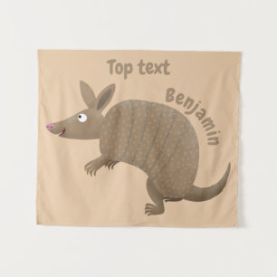 Tenture Drôle armadillo joyeux dessin animé