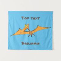 Drôle mignon dessin animé de pterodactyle volant o