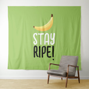Tenture Drôles de faveurs de fête à la banane rétro éditab