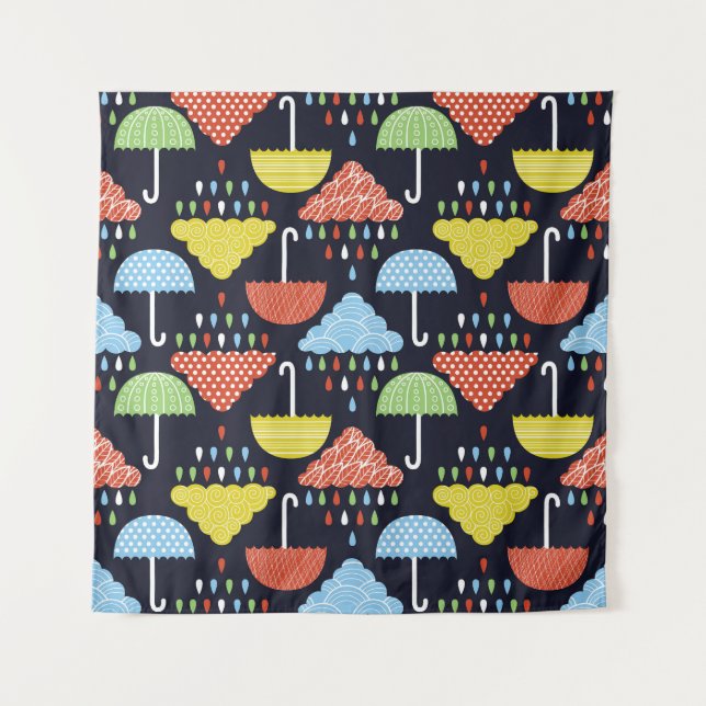 Tenture Eau de pluie goutte Motif sans soudure (Devant)