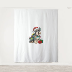 Tenture Éclairage de Noël Chat Schnauzer Chien Chr standar