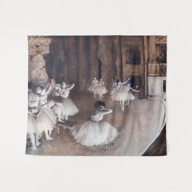 Tenture Edgar Degas - Répétition de ballet sur scène (Devant (Horizontal))