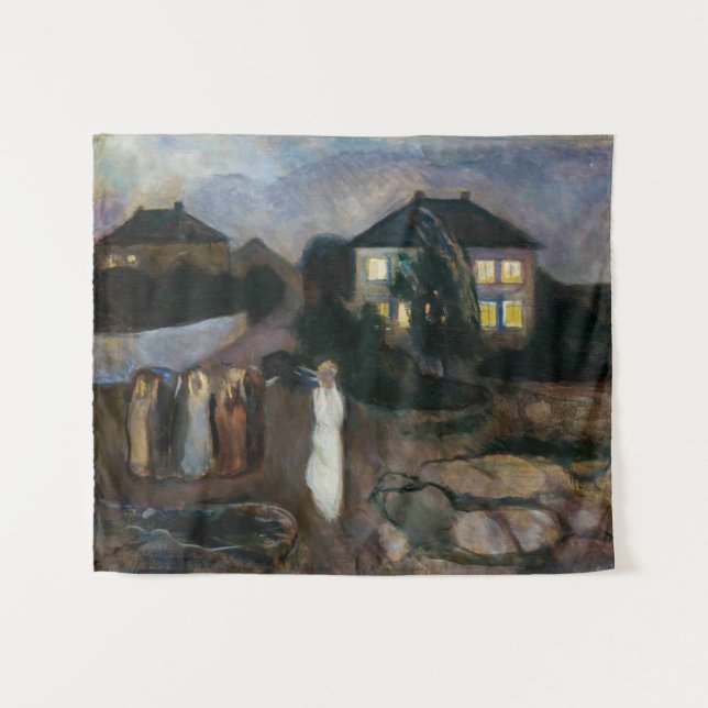 Tenture Edvard Munch - La tempête (Devant (Horizontal))