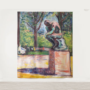 Tenture Edvard Munch - Le penseur de Rodin