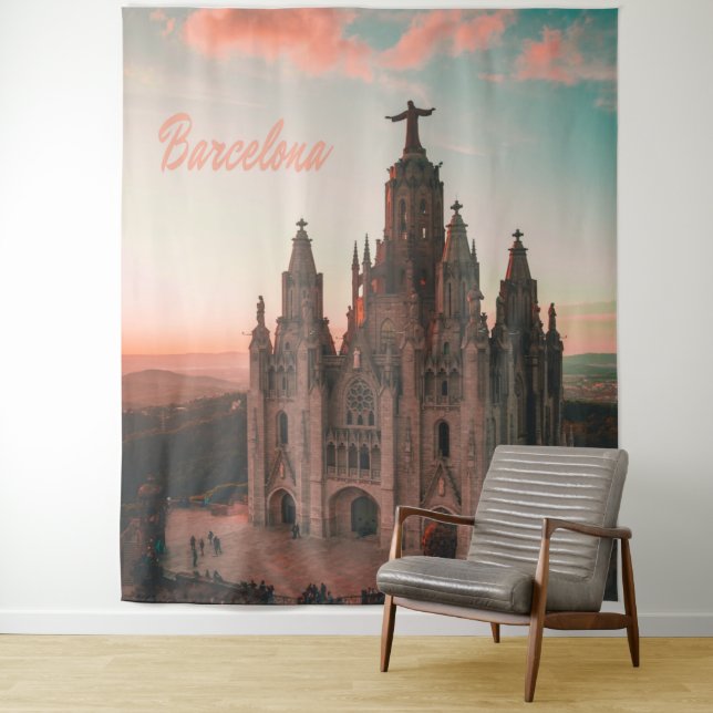 Tenture Église de Barcelone Espagne (En situation)