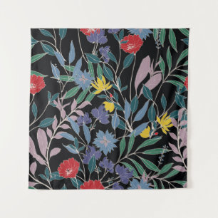 Tenture Élégance Florale : Fond Abstrait Vintage