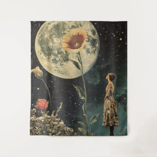 Tenture Élégance Lune - Femme avec Lune