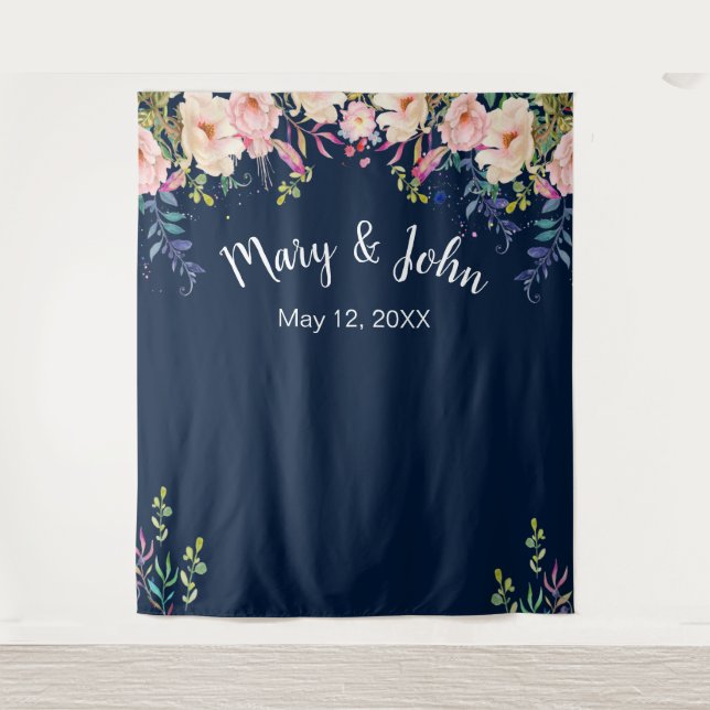 Tenture Élégance Moderne Fond de Photographie de Mariage à (Devant)