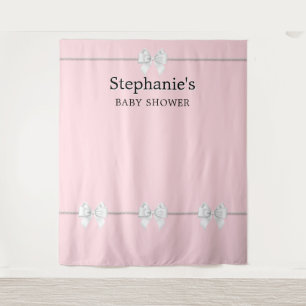 Tenture Élégant Baby shower Tiffany rose Panneau arrière