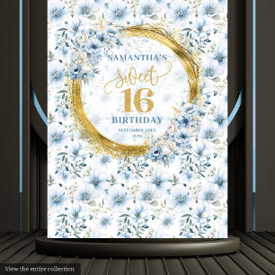 Tenture Élégant Bohème Bleu Clair Sweet Sixteen Pailleté O