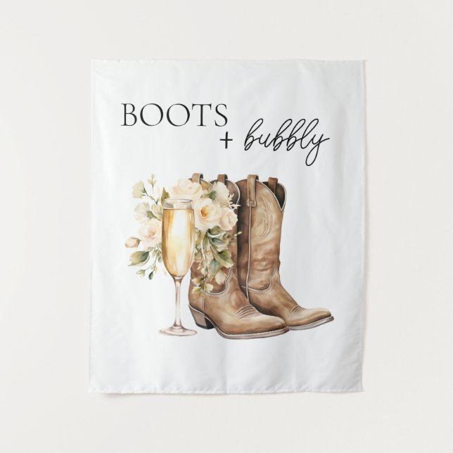 Tenture Elegant Boots and Bubbly Wester Bridal Shower (Devant)
