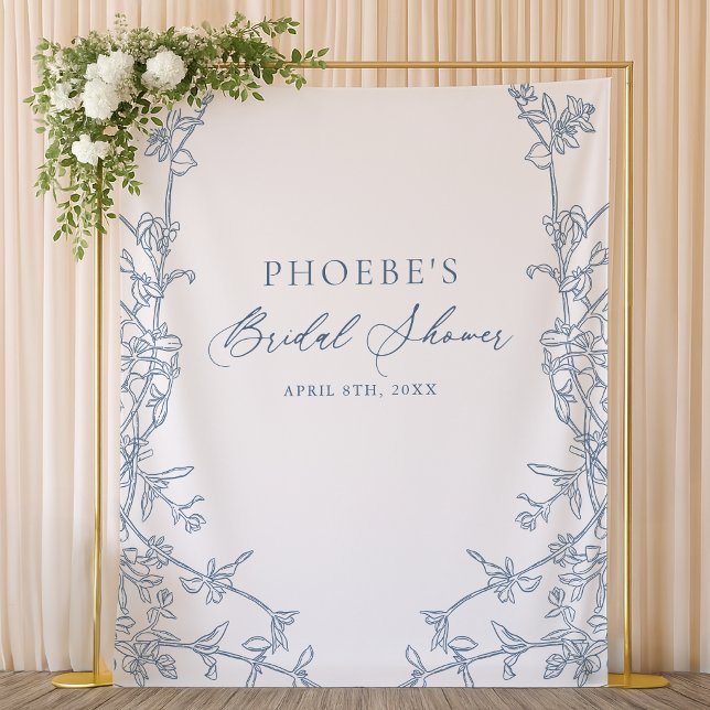 Tenture Elégant cadre Floral Bleu Français cadre nuptial f (Créateur téléchargé)