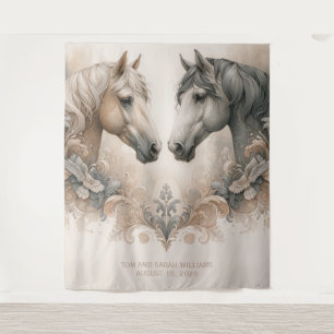 Tenture Elégant cheval Mariage arrière-plan