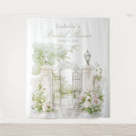 Tenture Elegant French Chateau Pastel Bridal Garden 