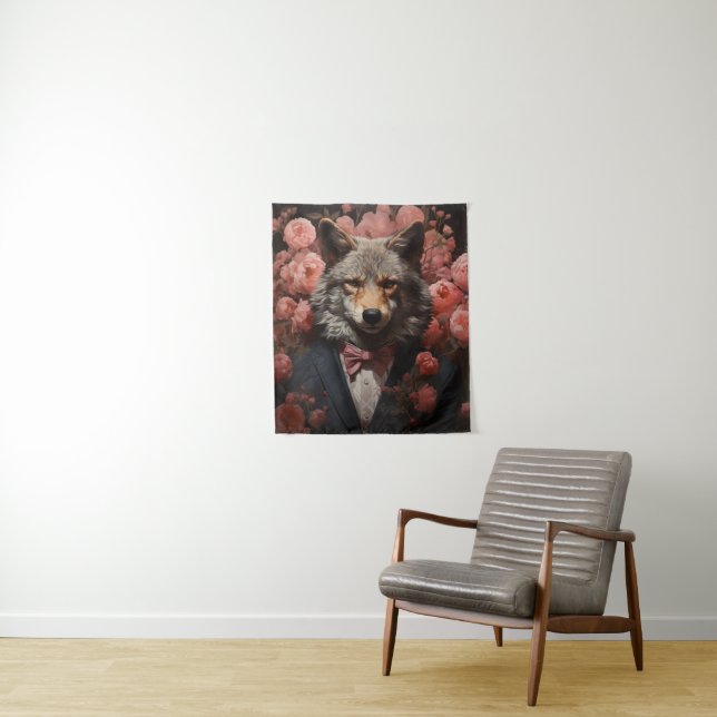 Tenture Élégant loup (En situation)