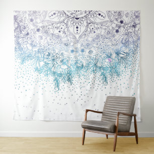 Tenture Elégant mandala floral et confetti image