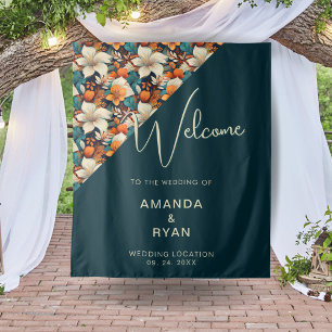 Tenture Élégant Motif à fleurs tropicales Mariage
