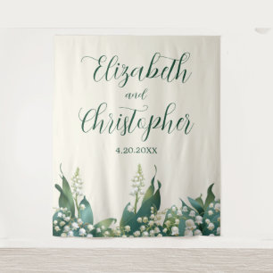 Tenture Élégant Muguet Mariage Floral 