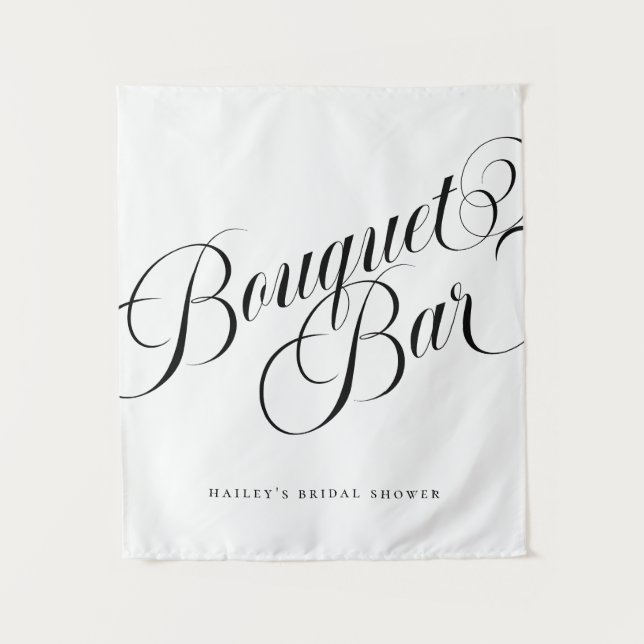 Tenture Élégant panneau de Fête des mariées Bouquet Bar (Devant)