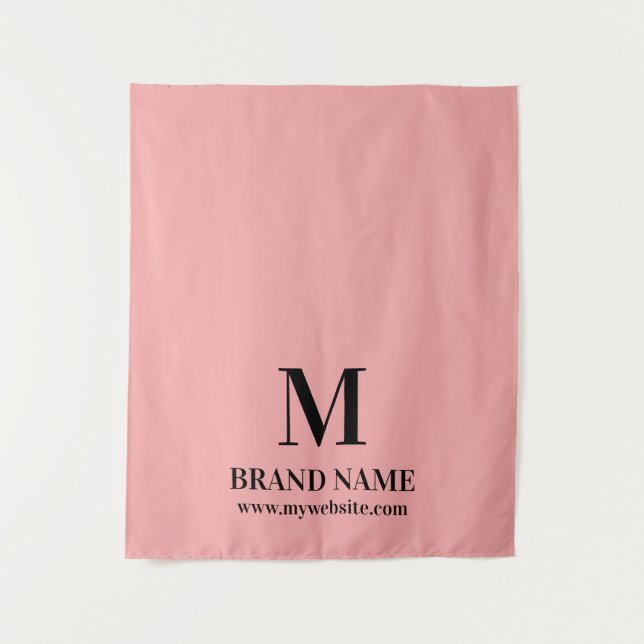 Tenture Elegant Pink Business Logo Table Branding Design (Devant)