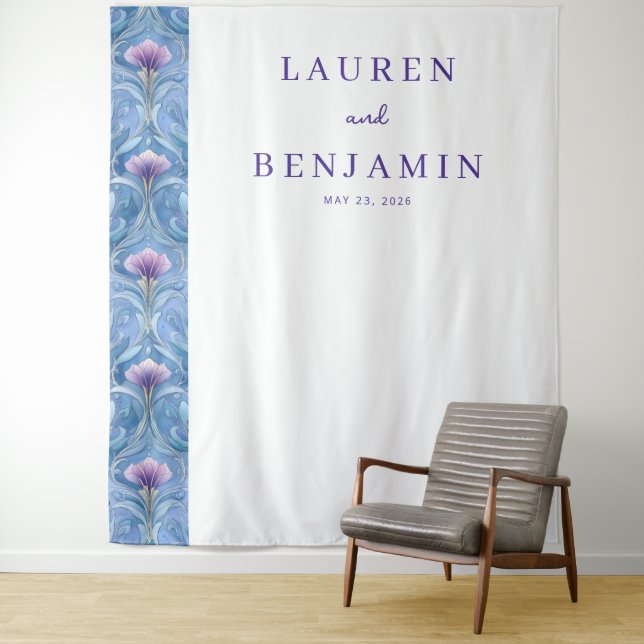Tenture Elegant Purple Floral (En situation)