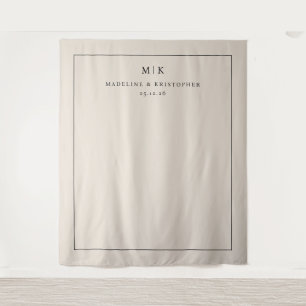 Tenture Élégant Typographique Beige