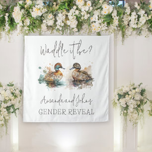 Tenture Elégant Waddle It Be Mallard Duck Gender Reveal