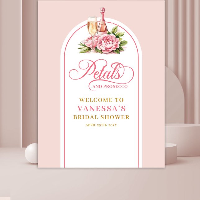 Tenture Elegant watercolor petals and prosecco photo wall (Elegant watercolor petals and prosecco photo wall)