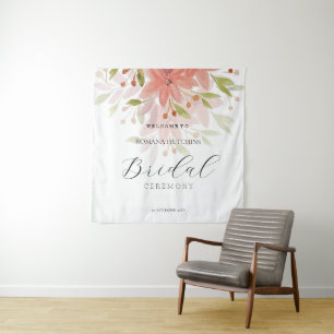 Tenture Elégante aquarelle de campagne florale peinte à la