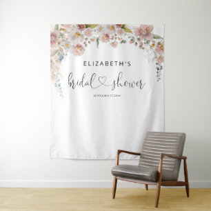 Tenture Elégante aquarelle Fête des mariées florale Tapiss