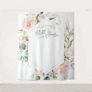 Tenture Elégante aquarelle fleurie douche arrière-plan