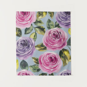 Tenture Elégante aquarelle Rose design floral