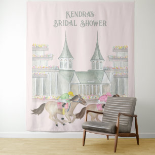 Tenture Elégante course de cheval Derby Party Photo fond