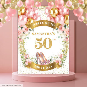 Tenture Elégante fête des fleurs blanches du 50e anniversa