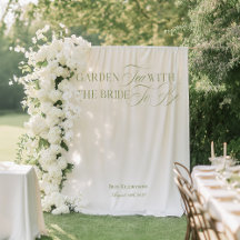 Elégante Fête des mariées de thé de jardin Backdro