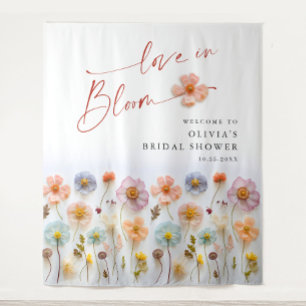 Tenture Elégante Fête des mariées Fleur sauvage Pastel Pin
