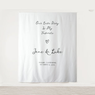 Tenture Élégante minimaliste Affiche de bienvenue Mariage